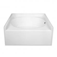 Hamilton Bathware HA001111-L-WP-WHT - Alcove AcrylX 60 x 42 x 27 Bath in White G4260TOLR