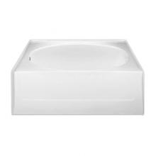 Hamilton Bathware HA001106-L-WP-WHT - Alcove AcrylX 60 x 42 x 22 Bath in White G2406TO