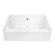 Hamilton Bathware HA001133-C-WP-WHT - Alcove AcrylX 72 x 41 x 24 Bath in White G7224TOC