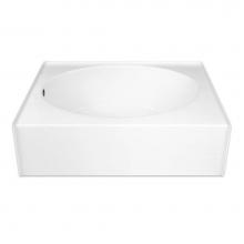 Hamilton Bathware HA001135-L-WP-WHT - Alcove AcrylX 60 x 37 x 22 Bath in White GGT36TO