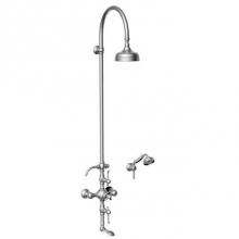 Horus 102.07.754PC - HORUS MONTMARTRE EXPOSED THERMOSTATIC VALVE WITH TUB SPOUT & 8'' SHOWERHEAD, PC