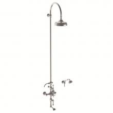 Horus 160.67.754PC - HORUS ST GERMAIN EXPOSED THERMOSTATIC VALVE WITH TUB SPOUT & 8'' SHOWERHEAD WITH MET