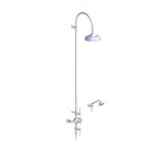 Horus 162.67.744PC - HORUS ST GERMAIN EXPOSED THERMOSTATIC VALVE WITH HANDSHOWER & 8'' SHOWERHEAD WITH ME