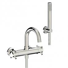 Horus 100.49.714PC - HORUS MINOE EXPOSED WALL MOUNTED TUB FILLER WITH HANDSHOWER, PC