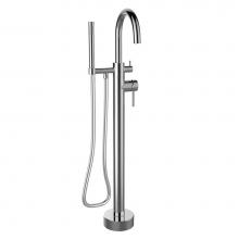 Latoscana 78CR136 - Elba Free-Standing Floor-Mounted Tub Filler With 2.0 Gpm Hand Shower In Chrome