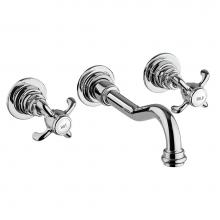 Latoscana 87CR207 - Ornellaia Wall-Mount Lavatory Faucet With Cross Handles In Chrome