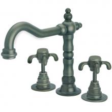 Latoscana 87TU214 - Ornellaia Widespread Lavatory Faucet With Cross Handles In Tuscan Bronze