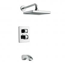 Latoscana 89CR691KIT - Lady Thermostatic Tub And Shower Set With 2-Way Diverter Volume Control In Chrome