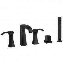 Latoscana 89YO109 - Lady Roman Tub With Lever Handles And A Diverter With Hand Held Shower In Matt Black