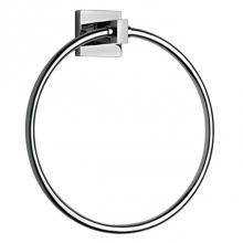 Latoscana SQCR07 - Square towel ring in a Chrome finish