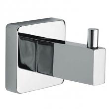 Latoscana SQCR08 - Square robe hook in a Chrome finish