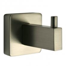 Latoscana SQPW08 - Square robe hook in a Brushed Nickel finish