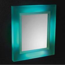 Neo-Metro 8993-1-RDC04-LGT - Oceana (aqua) resin framed mirror with LED lights