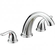 OmniPro OPB-900C - Chrome Plate 2 Handle Roman Tub Fct, Metal Lever Handles, Ceramic Cart, High Flow,Loose Rough In