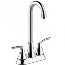 OmniPro OPA-320C - 2 Handle Cp Bar Faucet, Metal Lever  Handles, High Arc Spout, Ceramic Cartridge