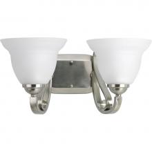 Progress Lighting P2882-09 - Torino Collection Two-Light Brushed Nickel Etched Glass Transitional Bath Vanity Light