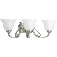 Progress Lighting P2883-09 - Torino Collection Three-Light Brushed Nickel Etched Glass Transitional Bath Vanity Light