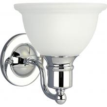 Progress Lighting P3161-15 - Madison Collection One-Light Polished Chrome Etched Glass Traditional Bath Vanity Light