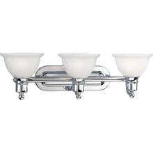 Progress Lighting P3163-15 - Madison Collection Three-Light Polished Chrome Etched Glass Traditional Bath Vanity Light