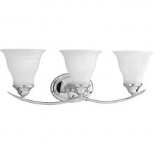 Progress Lighting P3192-15 - Trinity Collection Three-Light Polished Chrome Etched Glass Traditional Bath Vanity Light