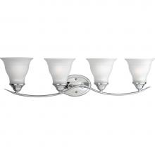 Progress Lighting P3193-15 - Trinity Collection Four-Light Polished Chrome Etched Glass Traditional Bath Vanity Light