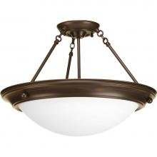 Progress Lighting P3484-20 - Eclipse Collection Three-Light 19-3/8'' Semi-Flush