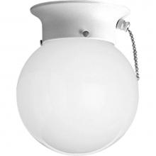 Progress Lighting P3605-30SW - One-Light Glass Globe 6'' Close-to-Ceiling