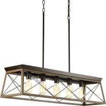 Progress Lighting P400048-020 - Briarwood Collection Five-Light Linear Chandelier