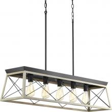 Progress Lighting P400048-143 - Briarwood Collection Five-Light Linear Chandelier