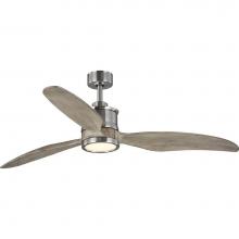 Progress Lighting P250002-009-30 - Farris Collection Three-Blade Carved Wood 60'' Ceiling Fan