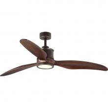 Progress Lighting P250002-108-30 - Farris Collection Three-Blade Carved Wood 60'' Ceiling Fan