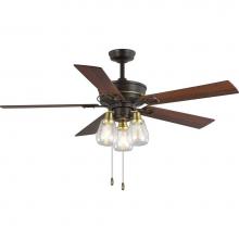 Progress Lighting P250004-129 - Teasley 56apos;apos; Five-Blade Ceiling Fan With Glass Shades