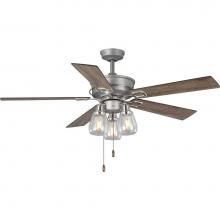 Progress Lighting P250004-141 - Teasley 56apos;apos; Five-Blade Ceiling Fan With Glass Shades