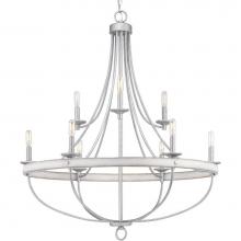 Progress Lighting P400159-141 - Gulliver Collection Nine-Light Galvanized Finish Coastal Chandelier Light