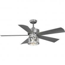 Progress Lighting P250011-141-WB - Midvale Collection 5-Blade Galvanized 56-Inch AC Motor Coastal Ceiling Fan