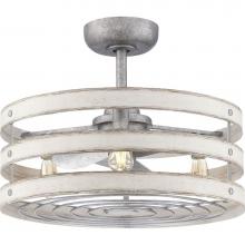 Progress Lighting P250012-141-22 - Gulliver 23'' 3-Blade Whitewashed Faux Wood Finish Ceiling Fan with LED Bulbs