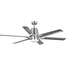 Progress Lighting P250026-009-30 - Arlo Collection 60'' Indoor/Outdoor Six-Blade Brushed Nickel Ceiling Fan