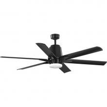 Progress Lighting P250026-031-30 - Arlo Collection 60'' Indoor/Outdoor Six-Blade Black Ceiling Fan