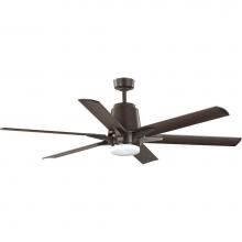 Progress Lighting P250026-129-30 - Arlo Collection 60'' Indoor/Outdoor Six-Blade Architectural Bronze Ceiling Fan