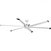 Progress Lighting P250030-028 - Huff Collection Indoor/Outdoor 96'' Six-Blade Satin White Ceiling Fan