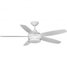 Progress Lighting P250036-028-30 - Albin Collection 54'' Indoor/Outdoor Five-Blade White Ceiling Fan