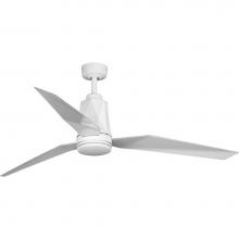 Progress Lighting P250038-030-30 - Bixby Collection 60'' Indoor/Outdoor Three-Blade White Ceiling Fan