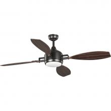 Progress Lighting P250040-129-30 - Rudder Collection  Indoor/Outdoor 56'' Four-Blade Bronze Ceiling Fan