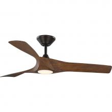 Progress Lighting P250060-179-30 - Ryne Collection 52'' 3-Blade Woodgrain LED Transitional Indoor/Outdoor DC Ceiling Fan