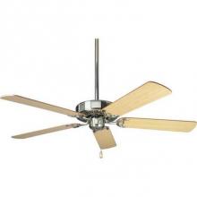 Progress Lighting P250066-009 - AirPro 52-Inch Brushed Nickel 5-Blade AC Motor Traditional Ceiling Fan