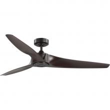 Progress Lighting P250069-020 - Manvel Collection 60-Inch Three-Blade DC Motor Transitional Ceiling Fan Walnut