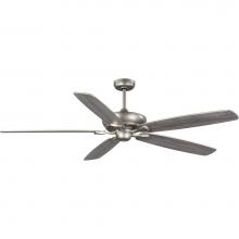 Progress Lighting P250070-152 - Kennedale Collection 72-Inch Five-Blade DC Motor Transitional Ceiling Fan Grey Weathered Wood/Silv