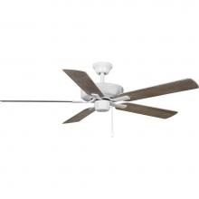 Progress Lighting P250080-030 - AirPro 52 in. White 5-Blade AC Motor Transitional Ceiling Fan