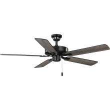 Progress Lighting P250080-31M - AirPro 52 in. Matte Black 5-Blade AC Motor Transitional Ceiling Fan