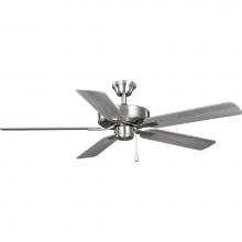 Progress Lighting P250084-009 - AirPro 52 in. Brushed Nickel 5-Blade AC Motor Transitional Ceiling Fan